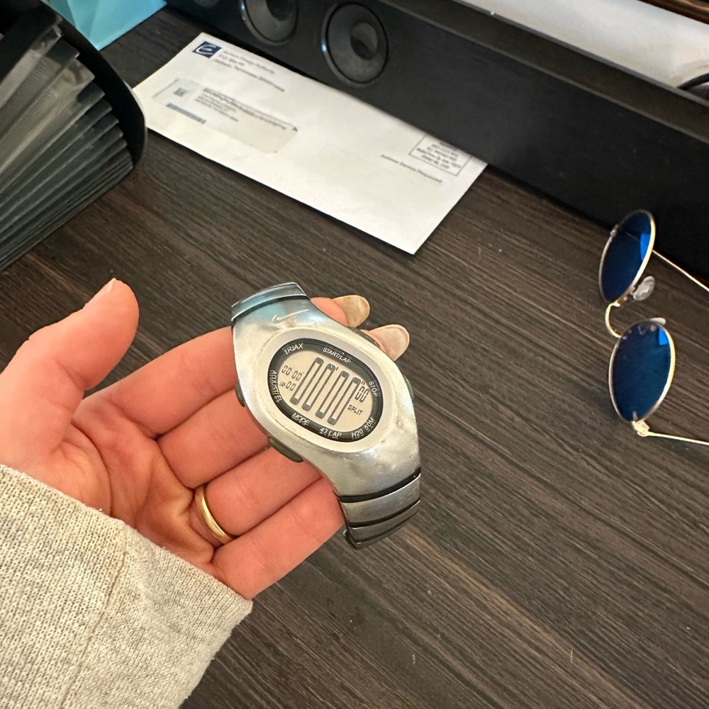 Nike Triax Silver Digital Sports Watch